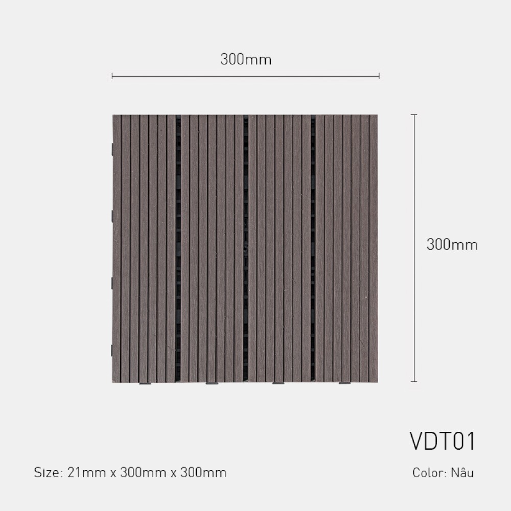 Vỉ gỗ nhựa VDT01 Coffee