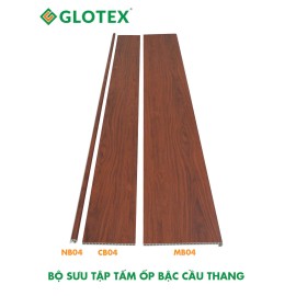 Mặt Bậc Cầu Thang Vân Gõ Đỏ Glotex MB04