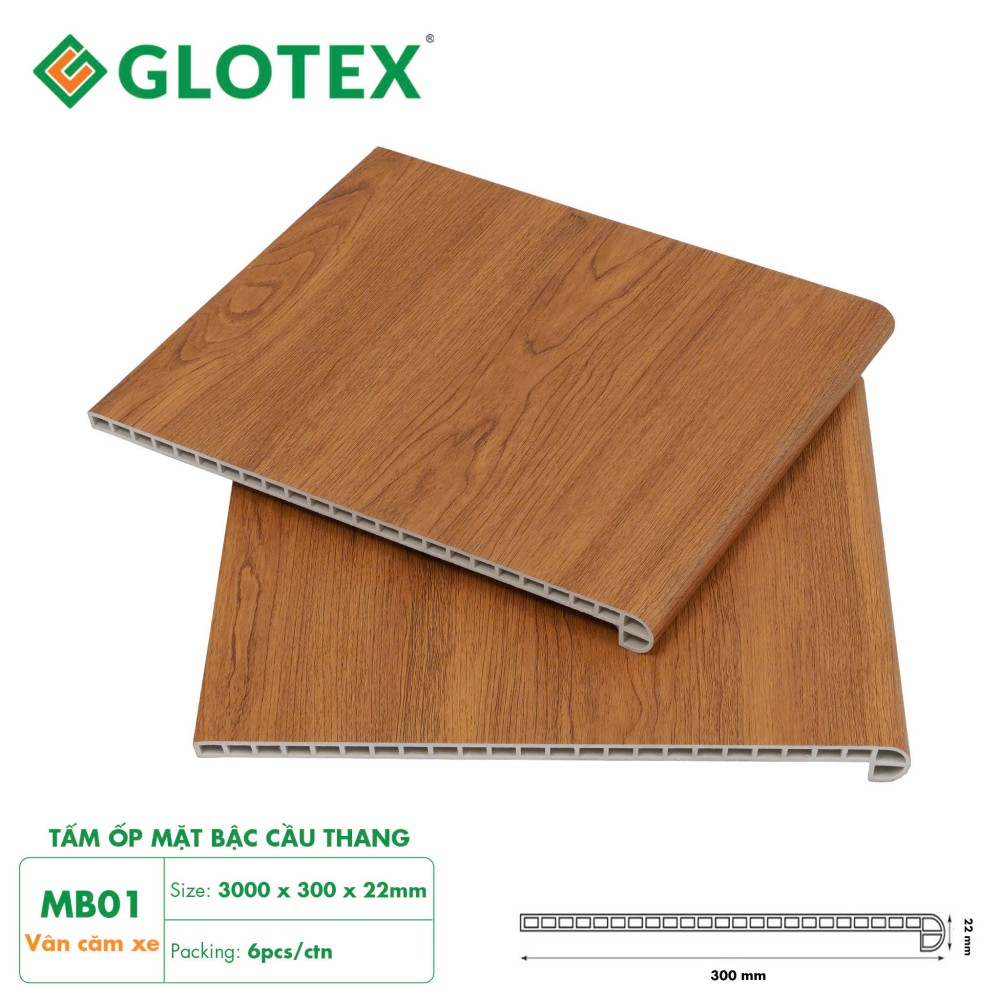 Mặt Bậc Cầu Thang Vân Căm Xe Glotex MB01