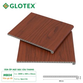 Mặt Bậc Cầu Thang Vân Gõ Đỏ Glotex MB04