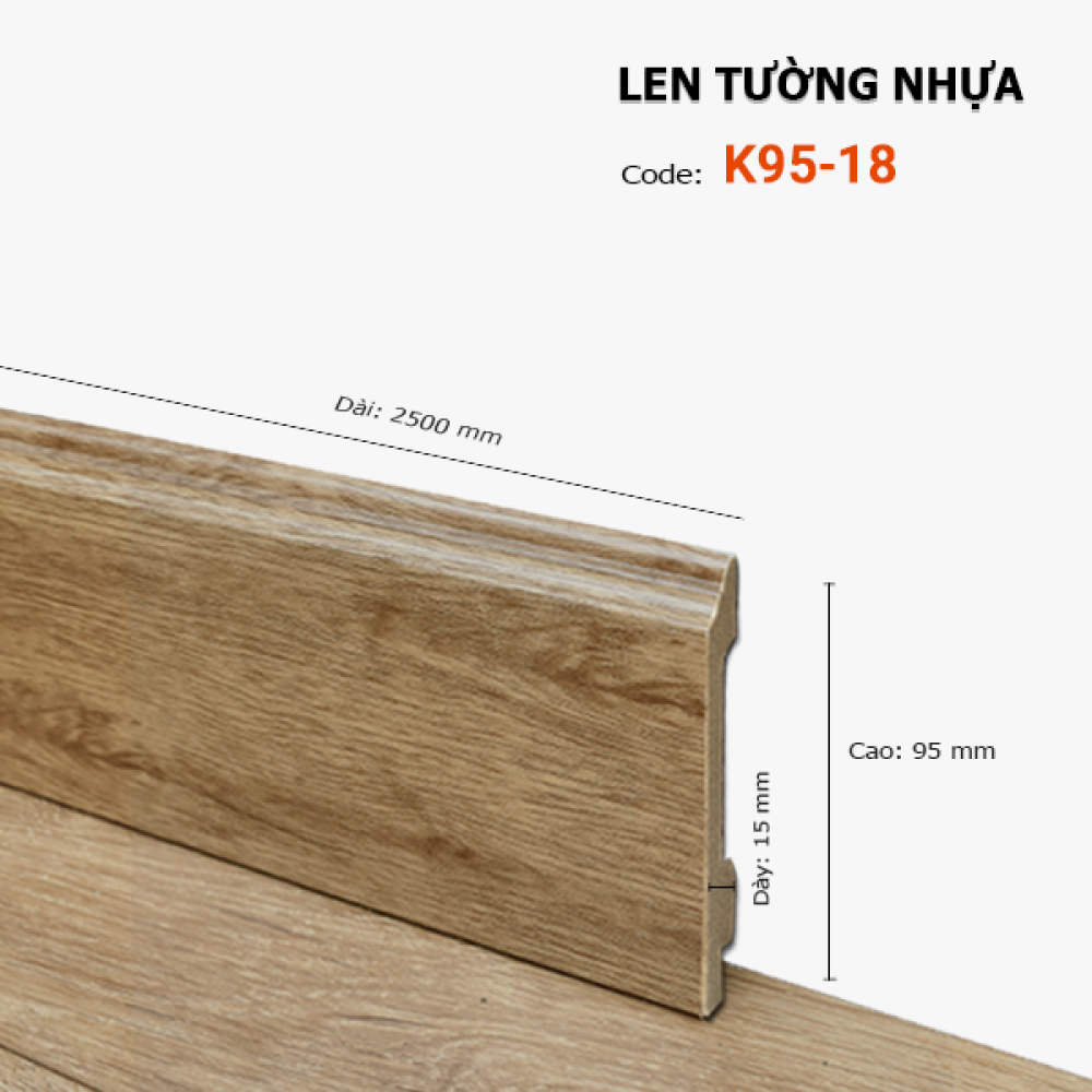 Len Tường Nhựa K95-18