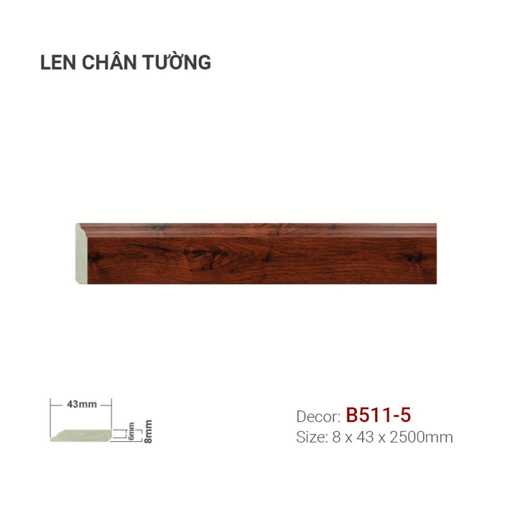 Len Tường Nhựa B511-5