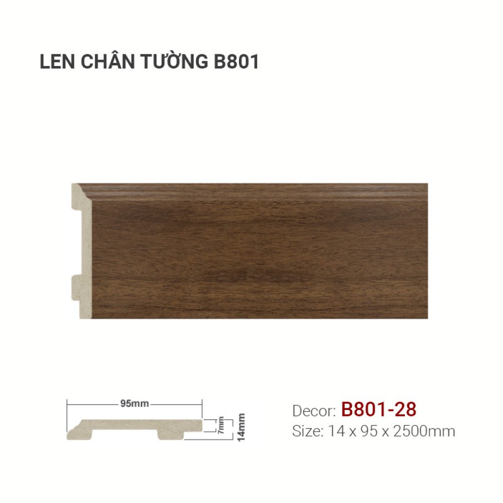 Len Tường Nhựa B801-28