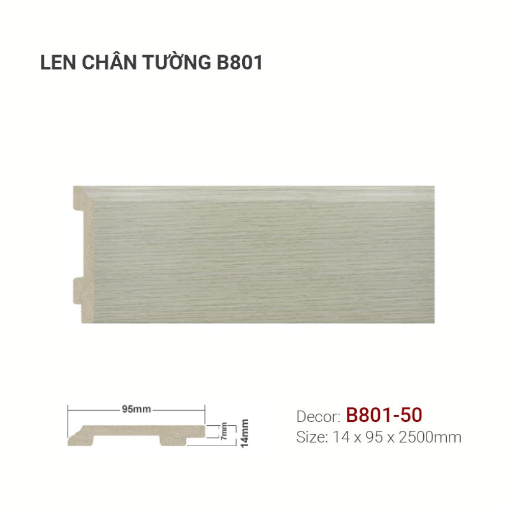 Len Tường Nhựa B801-50