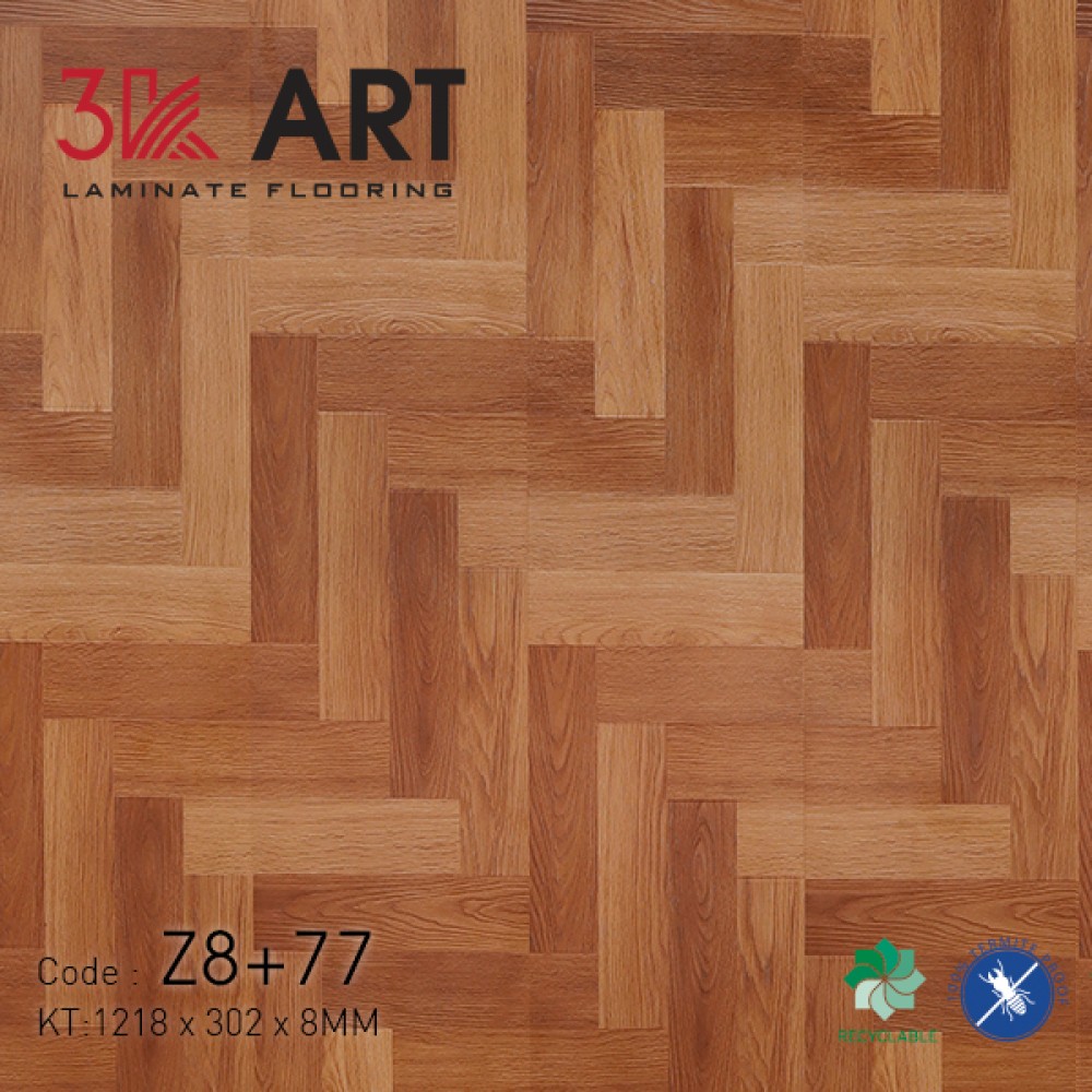 Sàn Gỗ Xương Cá 3K ART Z8+77