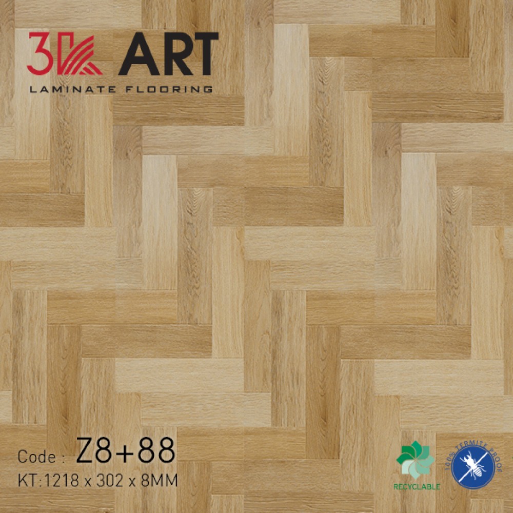 Sàn Gỗ Xương Cá 3K ART Z8+88
